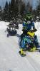 Snowarama riders coming in to the bonfire at the Mineral Center during Snowarama 2019 - Photo by Rhonda Silence