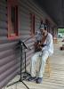 John Gruber plays outside WTIP. Photo by Sterling Anderson.