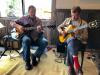 Briand Morrison and Sam Miltich play at Voyageur Brewing. Photo by Jim McGowan.