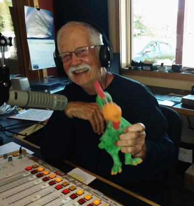 WTIP volunteer Carl Solander with his chicken