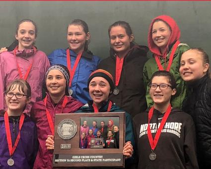 The North Shore Storm girls' team finished in second place in the Section meet