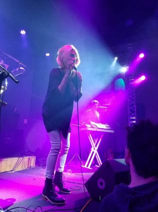 Dessa performs at Papa Charlie's on March 23. Photo by Jason Baumgarth.
