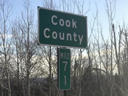 Cook County sign at the Cook-Lake county border - Submitted photo