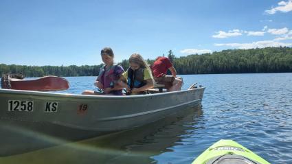 A family heading out onto the lake - Photo by Rhonda Silence