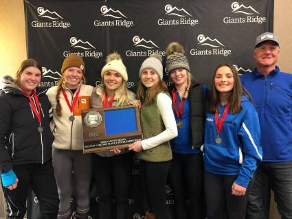 The Alpine girls' team took 2nd at 2019 Section meet to advance to the State Meet on Feb. 13