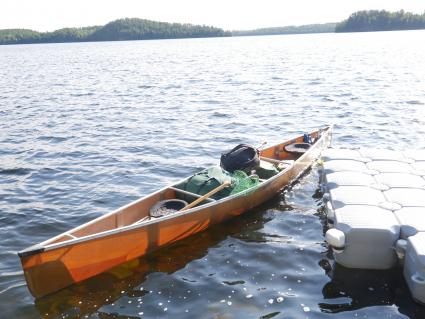 A canoe waits to enter the Boundary Waters. Photo by Matthew Baxley