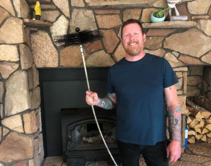 Chimney sweep James Hammer - Photo courtesy of Hammer Chimney Sweep