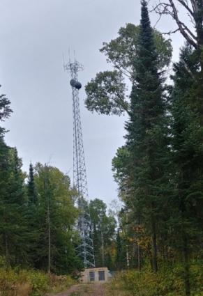 Communication tower in Cook County. File photo by Rhonda Silence