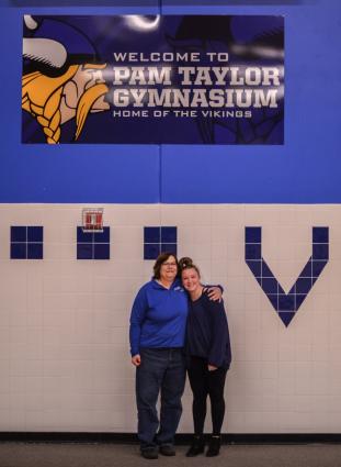 Former coach Pam Taylor along with current coach Marlene Wester