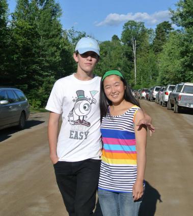 Dennis and Winnie, summer help up the Gunflint Trail during the summer of 2014. Photo by Maggie Friedrichs