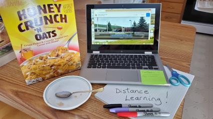 Distance learning continues for many Cook County students. Photo by Rhonda Silence