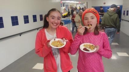 These young ladies--Sophia and AnnaBelle--enjoyed sampling the wonderful offerings at EATS 2019 - Photo by Rhonda Silence