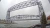 The Voyageur II entering the Duluth Harbor under the High Bridge on October 5 - Photo courtesy of Duluth HIgh Bridge Harbor Cam