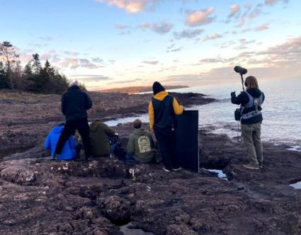 Filming on the North Shore. Photo courtesy of 37th Degree and the Upper Midwest Film Office