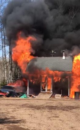 This quaint garage-garden shed caught fire on Saturday, March 21. Submitted photo