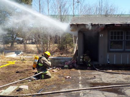 Fire activity as part of the emergency services conference on April 28. All photos by Rob Wells