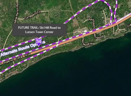 A new section of Gitchi Gami Trail is under consideration for Lutsen - Image courtesy of ARDC