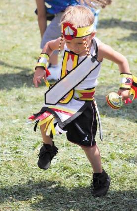 The Grand Portage Rendezvous Days celebration powwow includes dancers of all ages! Photo by Rhonda Silence, 2011