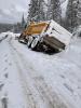 A county plow truck went off road on the Mink Ranch Road in Lutsen. Submitted photo