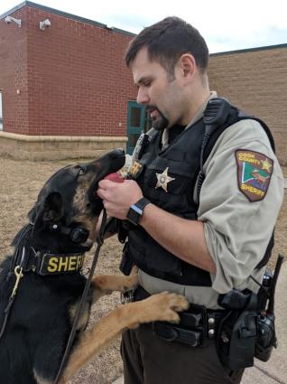 Eddy with Deputy Paul Spry