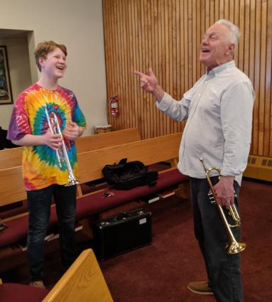 Jack Willis with Chris Gillis