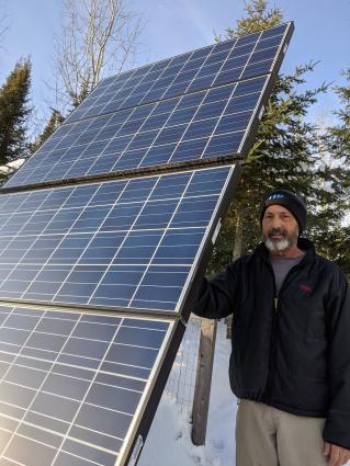 Doug Turner with his solar array