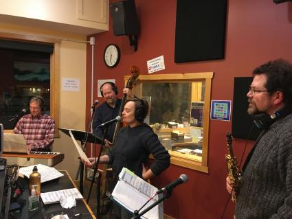 Sky Blue Trio in Studio A.  Photo by Brian Neil.