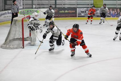 North Shore Storm at Regions - Goalie Ethan Fransen, Tucker Cook and Jacob Carpenter - Photo courtesy of North Shore Storm