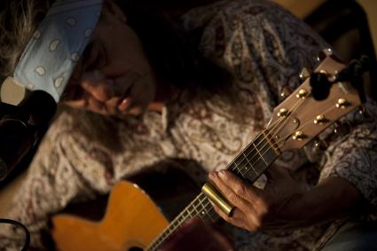 Keith Secola plays live in WTIP's Studio A / photo by Stephan Hoglund