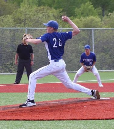 Jacob Dorr pitched a stellar six innings for the Vikings at Proctor on June 3. Photo by Renee Buryanek