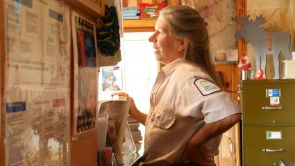 Janice Matichuk is the longest serving ranger in the history of Quetico Provincial Park. Photo by Matthew Baxley