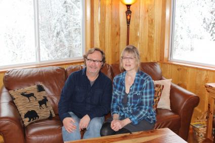 Jim and Michele Miller at their Hovland home. Photo by Joe Friedrichs