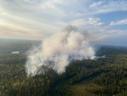 John Ek Fire in BWCA, August 2021. Photo courtesy of the US Forest Service