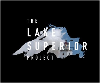 The Lake Superior Project / logo by Lauryl Loberg, photo Stephan Hoglund