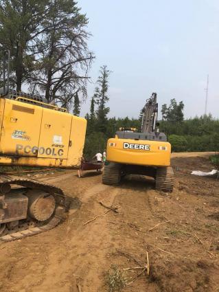 Construction on the Gunflint Trail in July 2021 has impacted the Larch Creek entry point to the BWCA. Submitted photo