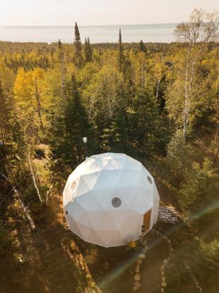 A bird's eye view of geodesic dome at Live Klarhet in Lutsen. Photo courtesy of Nicole Leand