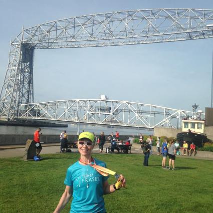 Lynne Wiitala at a recent athletic event in Duluth. Submitted photo