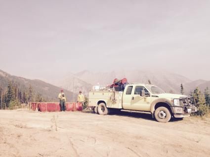 Minnesota DNR firefighter Aaron Mielke on a past deployment with a crew near Swan Lake, Montana - Submitted photo