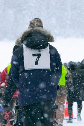 Matthew Schmidt in the 2022 Gunflint Mail Run. Photo by Katie Mumm