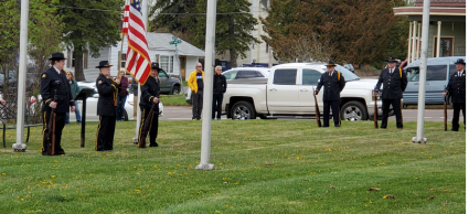 Memorial Day 2020 Honor Guard preparing for the ceremony