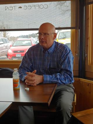 Tom Landwehr, the new director of the Campaign to Save the Boundary Waters visited Grand Marais March 8 - Photo by Sue Hakes