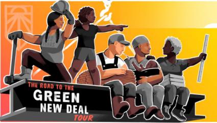 The Sunrise Movement is promoting the Green New Deal via posters like this one - Photo courtesy of Nancye Belding