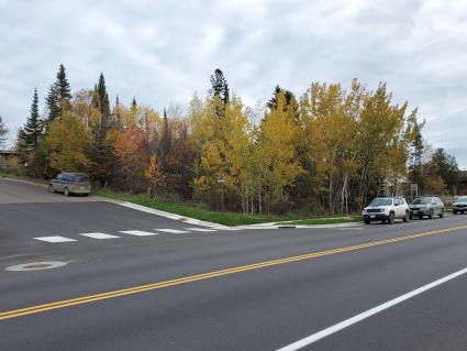 North House Folk School has purchased this corner lot in Grand Marais 10-22-21