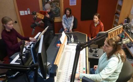 WTIP's Youth Community Advisory Board prepares for the Fearless Radio Hour.