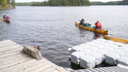 Paddlers at Cache Bay, Canada - Photo by Joe Friedrichs