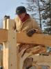 Timber frame instructor Peter Henrikson - photo by Carah Thomas