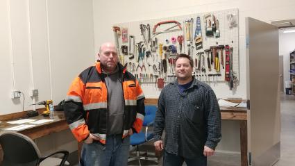 Property Maintenance Worker Rod Carlson and Property Maintenance Supervisor Len Bloomquist