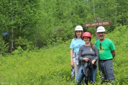 The WTIP cleanup crew at the Ram Lake entry point. Photo by Joe Friedrichs