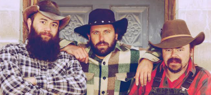 Matt Pudas (center) with Eddie Juntenen and Sammy Weyandt of White Iron Band