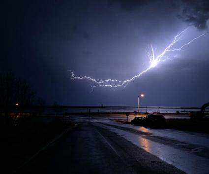 Lightning strike in Cook County. Photo by Sierra Parsons